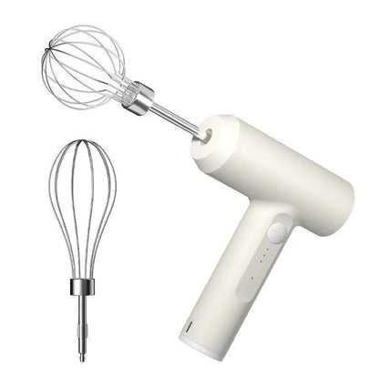 Cordless 3-Speed Hand Mixer with Stainless Steel Beaters white by HitMyNeed
