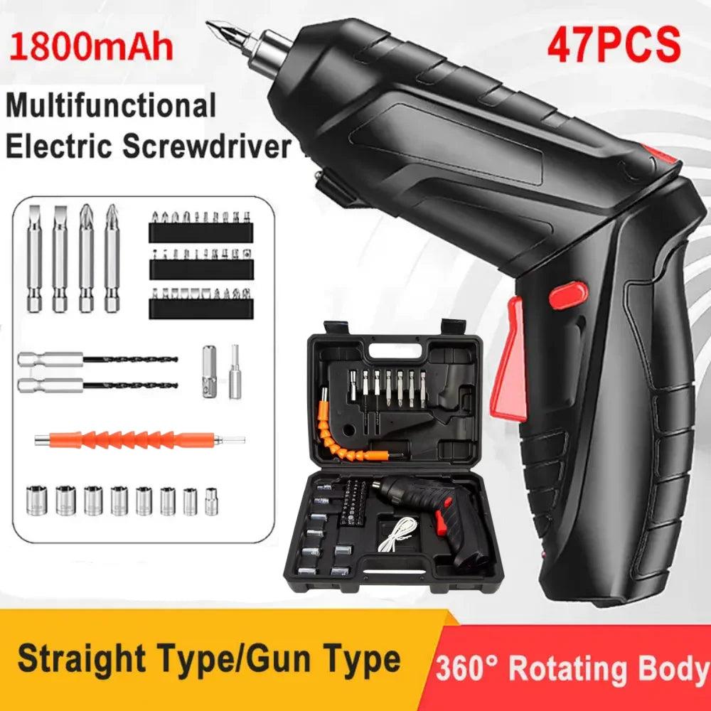 Cordless 47-in-1 Electric Screwdriver with LED Light by HitMyNeed