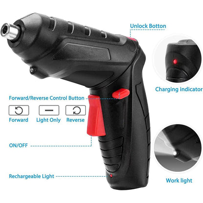 Cordless 47-in-1 Electric Screwdriver with LED Light by HitMyNeed