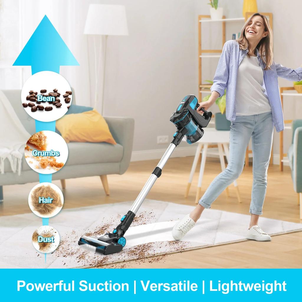 Cordless 6-in-1 Stick Vacuum Cleaner 20KPa, 40 Min by HitMyNeed