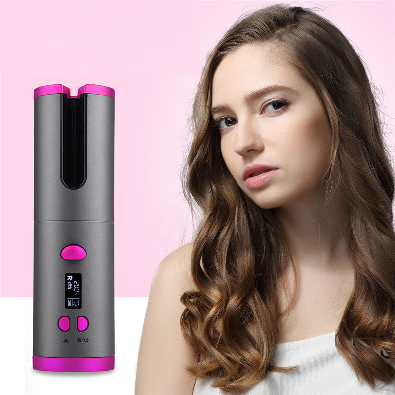 Cordless Automatic Hair Curler with LCD Display by HitMyNeed