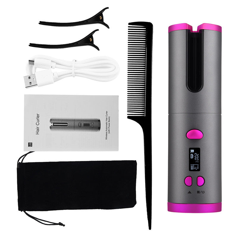 Cordless Automatic Hair Curler with LCD Display by HitMyNeed