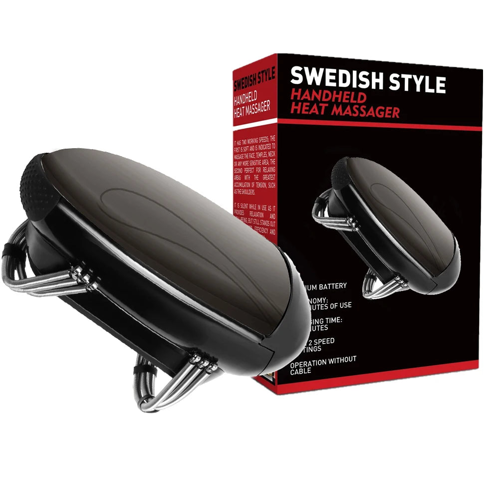 Cordless Barber Vibration & Heat Massager black by HitMyNeed