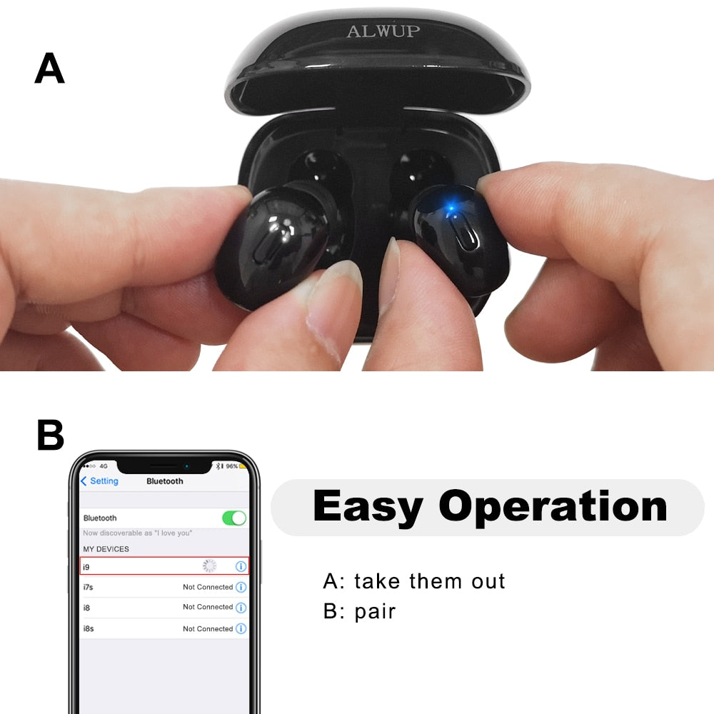 Cordless Bluetooth 5.0 Wireless Earbuds with Charging Case by HitMyNeed