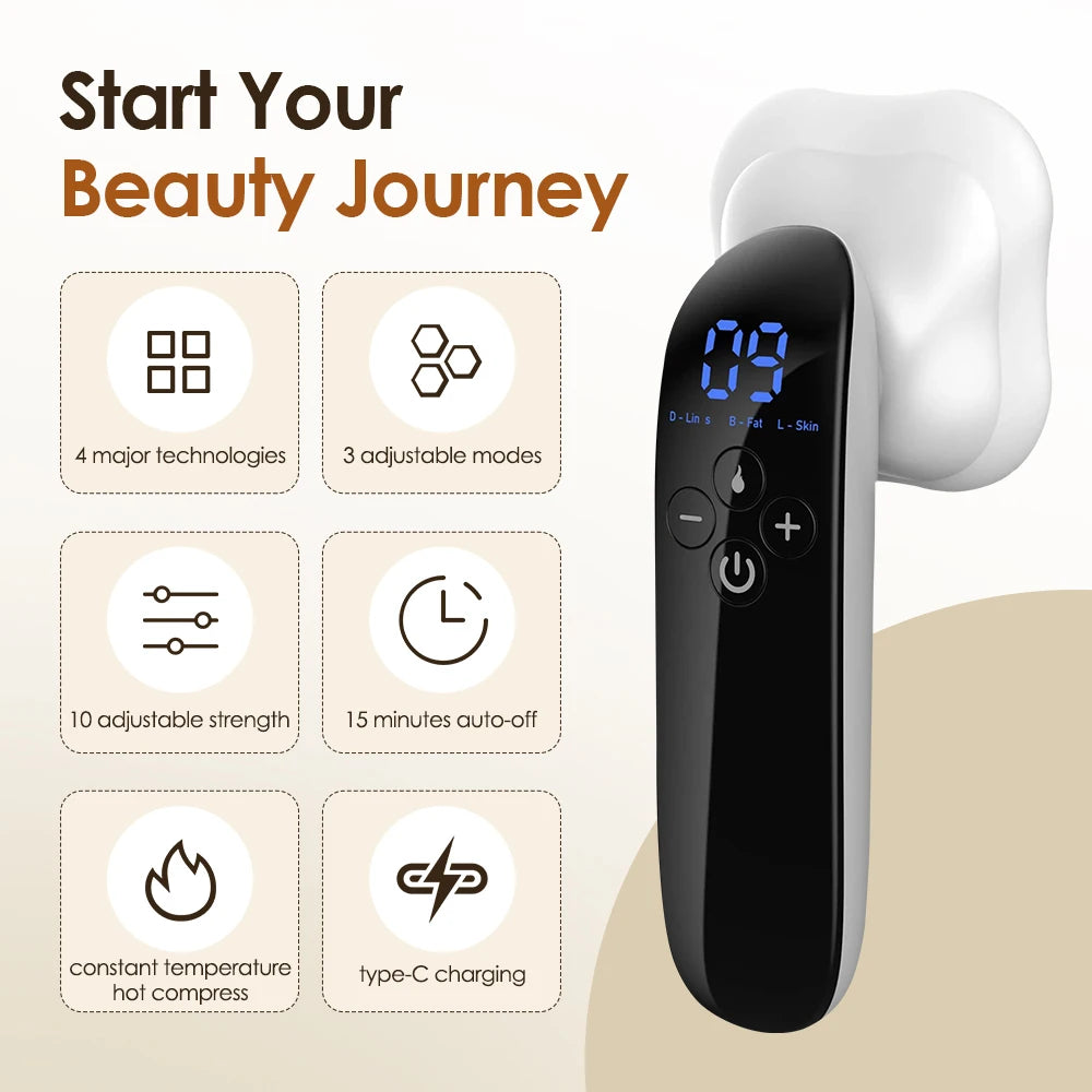 Cordless Body Sculpting Massager with RF & Red Light by HitMyNeed