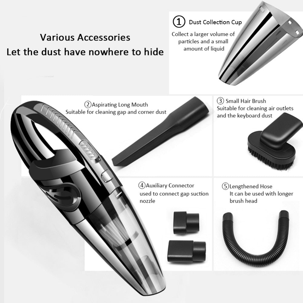 Cordless Car Vacuum Carpet Cleaner 120W by HitMyNeed