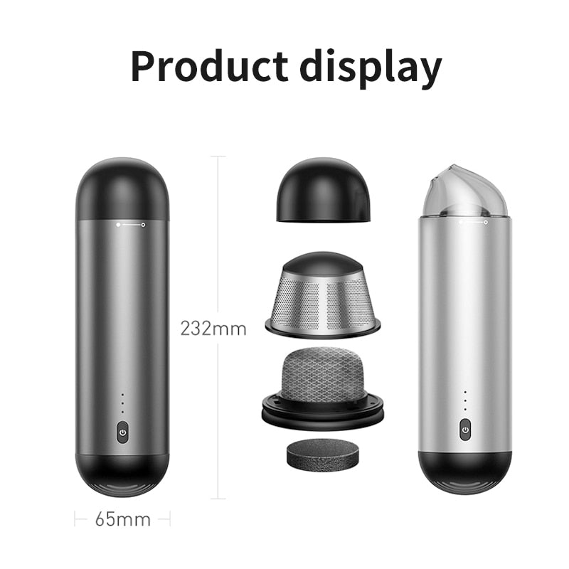 Cordless Car Vacuum Cleaner, Compact & Powerful by HitMyNeed