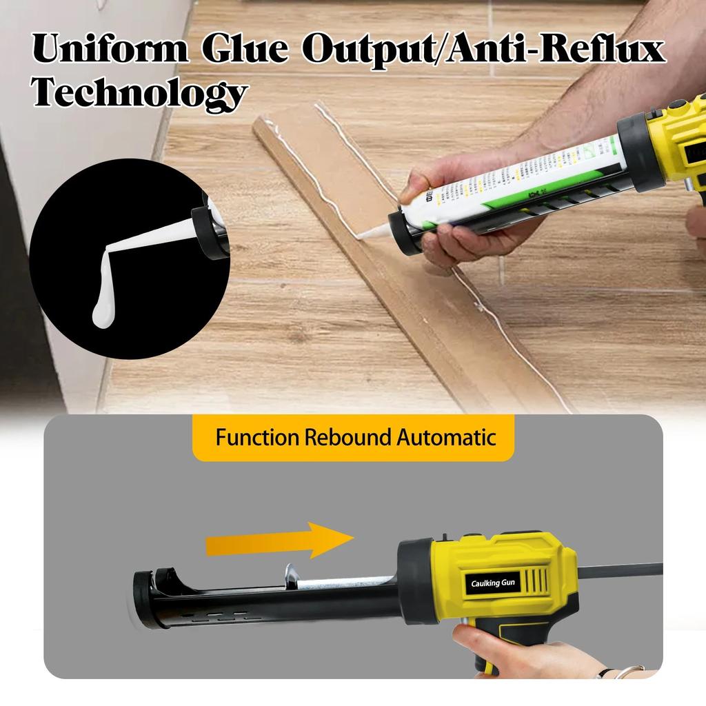 Cordless Caulking Gun 4-Speed with LED Light 18-20V by HitMyNeed