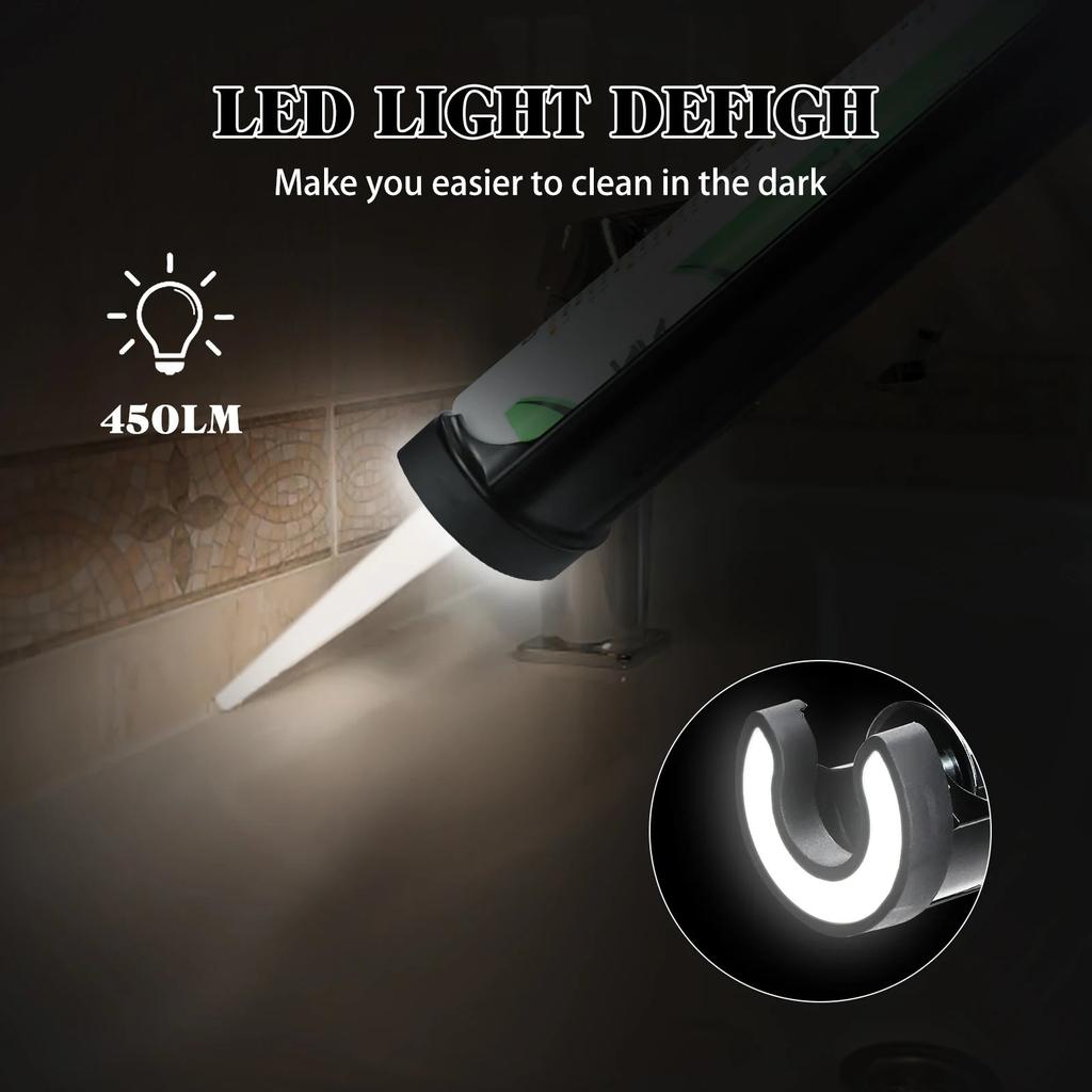 Cordless Caulking Gun 4-Speed with LED Light 18-20V by HitMyNeed
