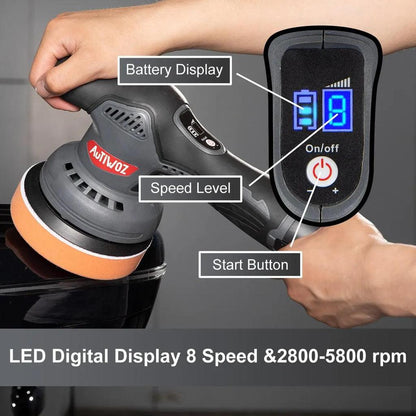 Cordless Dual Action Car Polisher 5" 12V Brushless by HitMyNeed