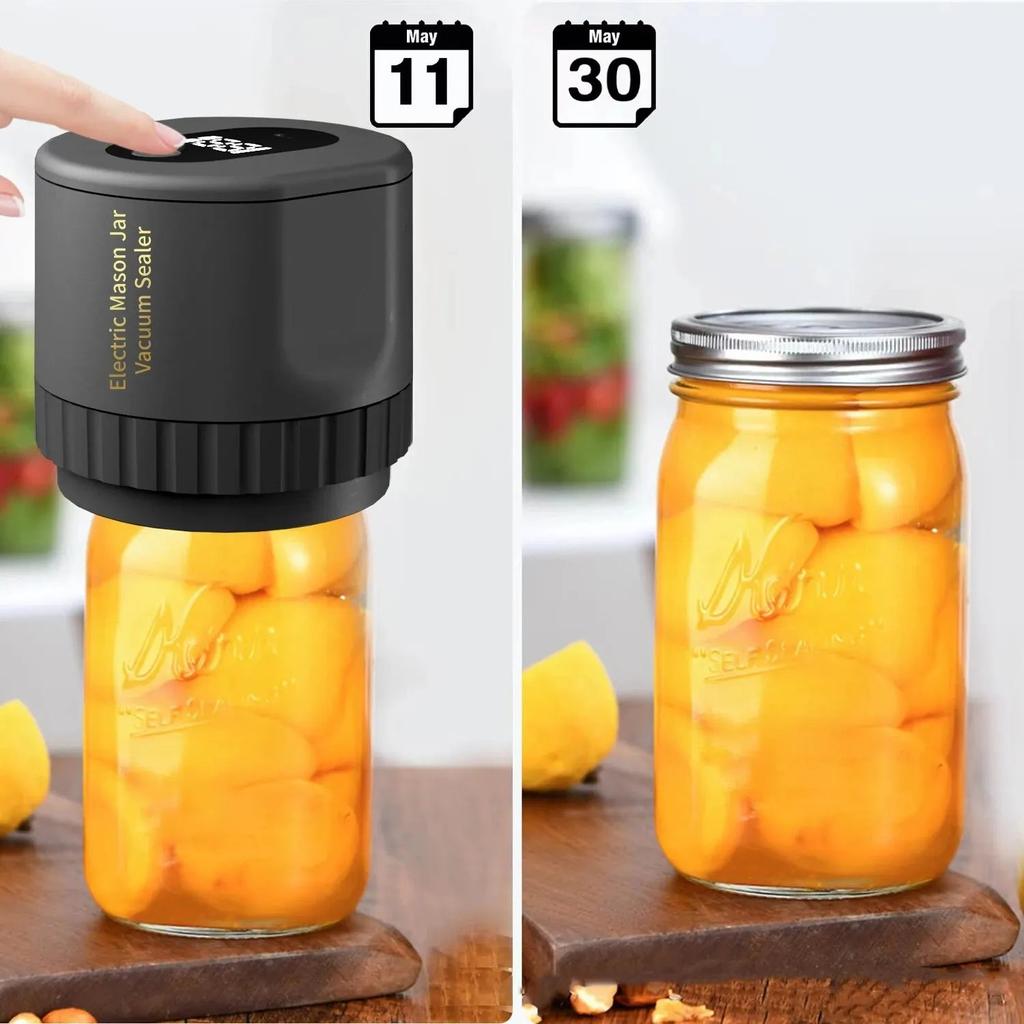 Cordless Electric Mason Jar Vacuum Sealer Kit by HitMyNeed