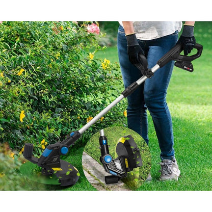 Cordless Lawn Trimmer with Adjustable Head 12" by HitMyNeed