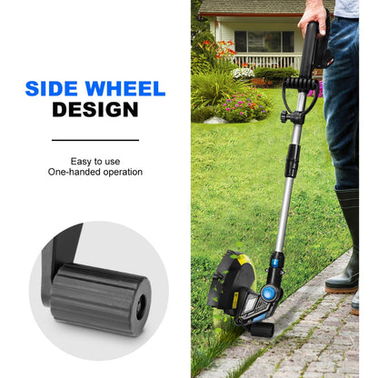 Cordless Lawn Trimmer with Adjustable Head 12" by HitMyNeed