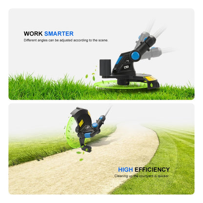 Cordless Lawn Trimmer with Adjustable Head 12" by HitMyNeed