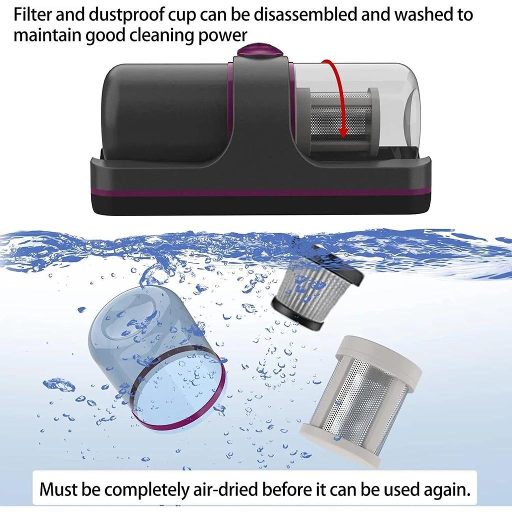 Cordless Mattress Vacuum with UV-C & 12kPa Suction by HitMyNeed