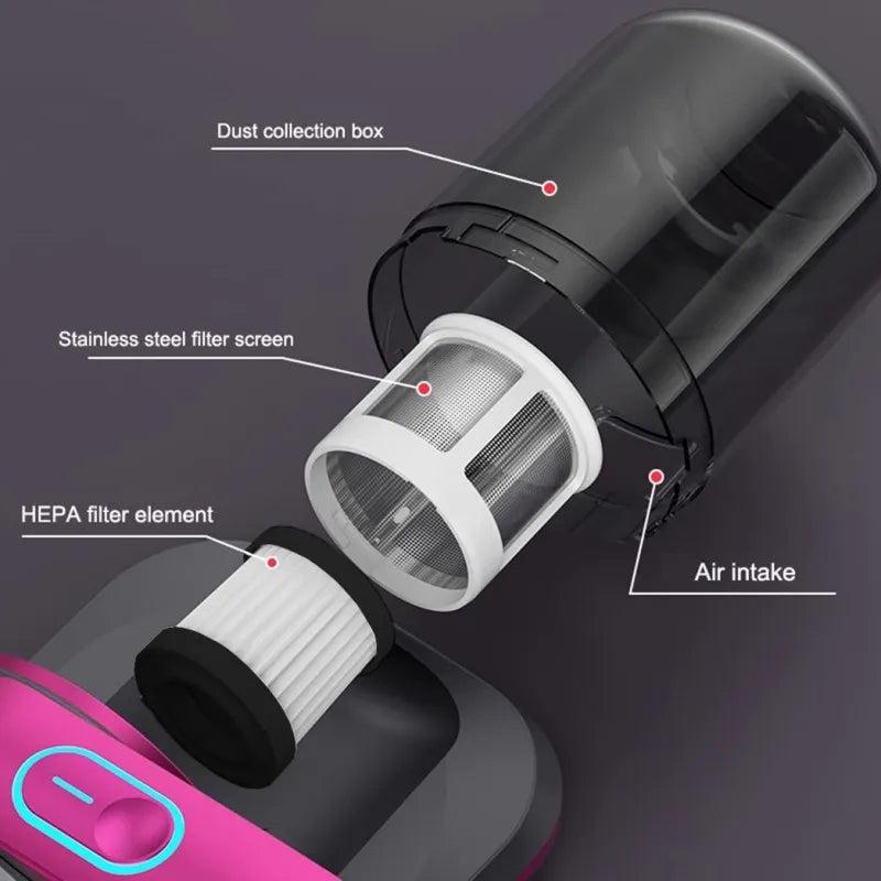 Cordless Mattress Vacuum with UV-C & 12kPa Suction by HitMyNeed