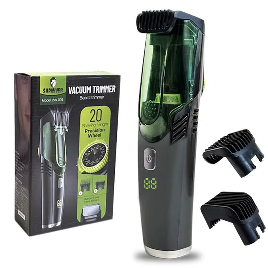 Cordless Men's Beard Trimmer with Vacuum & 20 Lengths by HitMyNeed