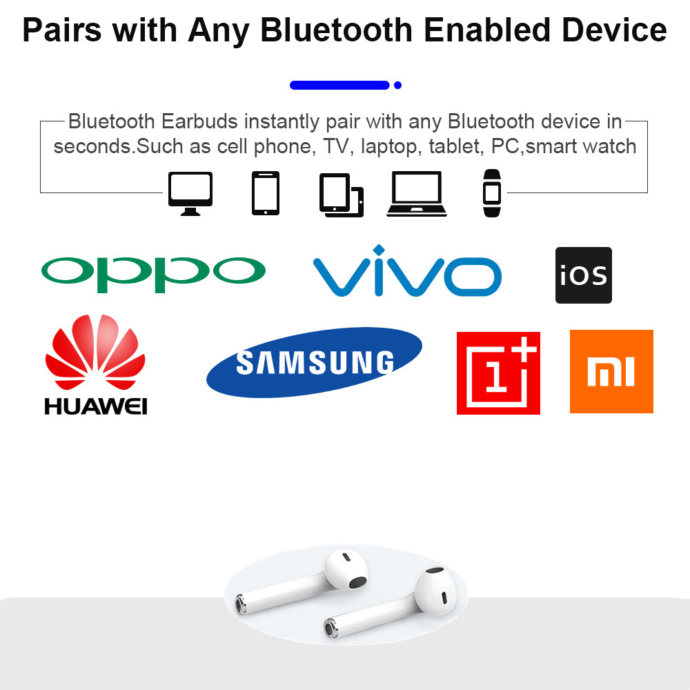 Cordless Mini Bluetooth 5.0 In‑Ear Headphones by HitMyNeed