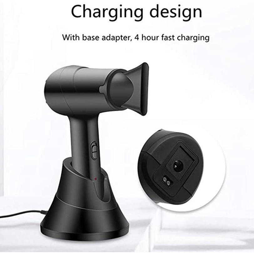 Cordless Rechargeable Hair Dryer with Dual Heat Modes by HitMyNeed