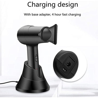 Cordless Rechargeable Hair Dryer with Dual Heat Modes by HitMyNeed