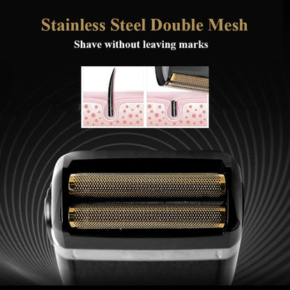 Cordless Twin-Blade Electric Shaver for Men by HitMyNeed