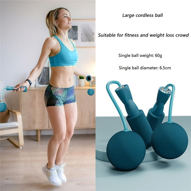 Cordless Weighted Jump Rope for Home Fitness by HitMyNeed