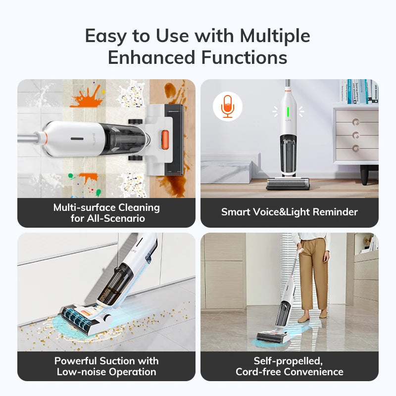 Cordless Wet Dry Smart Mop Robot with 5500Pa Suction by HitMyNeed