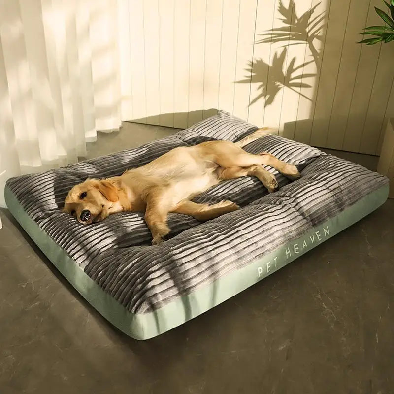 Corduroy Plush Dog Bed Mat, Detachable & Washable by HitMyNeed