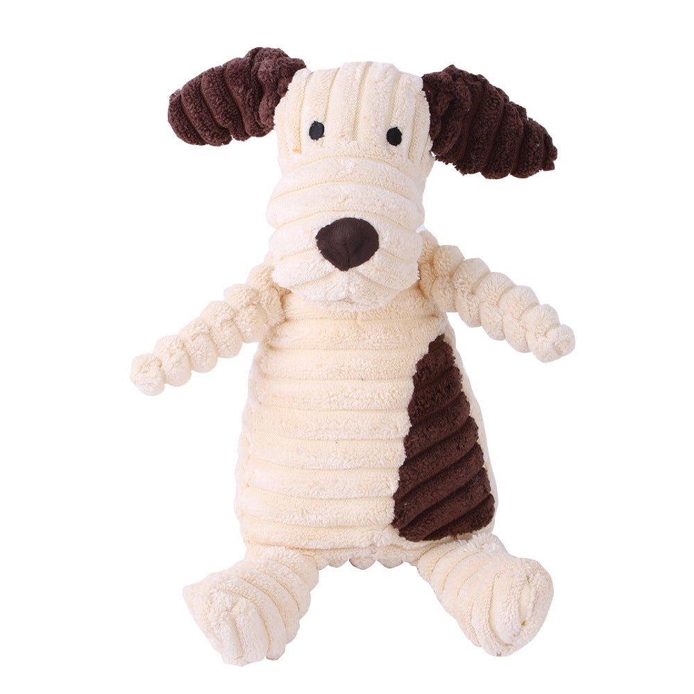 Corduroy Squeaky Plush Dog Toy - Animal Shapes by HitMyNeed