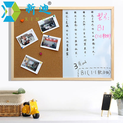 Cork Board and Magnetic Whiteboard Combo 30 x 40 cm by HitMyNeed