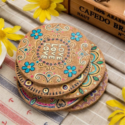 Cork Coasters Drink Mats Set of 4 by HitMyNeed