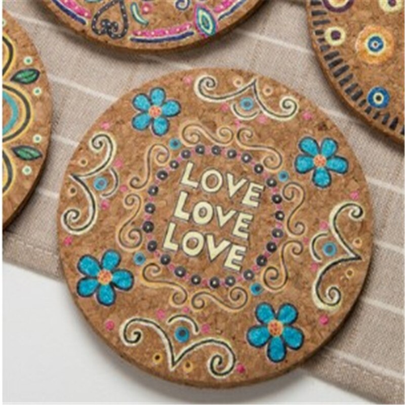 Cork Coasters Drink Mats Set of 4 by HitMyNeed