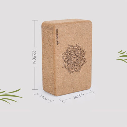 Cork Yoga Blocks Set of 2 - Non-Slip Support Bricks by HitMyNeed
