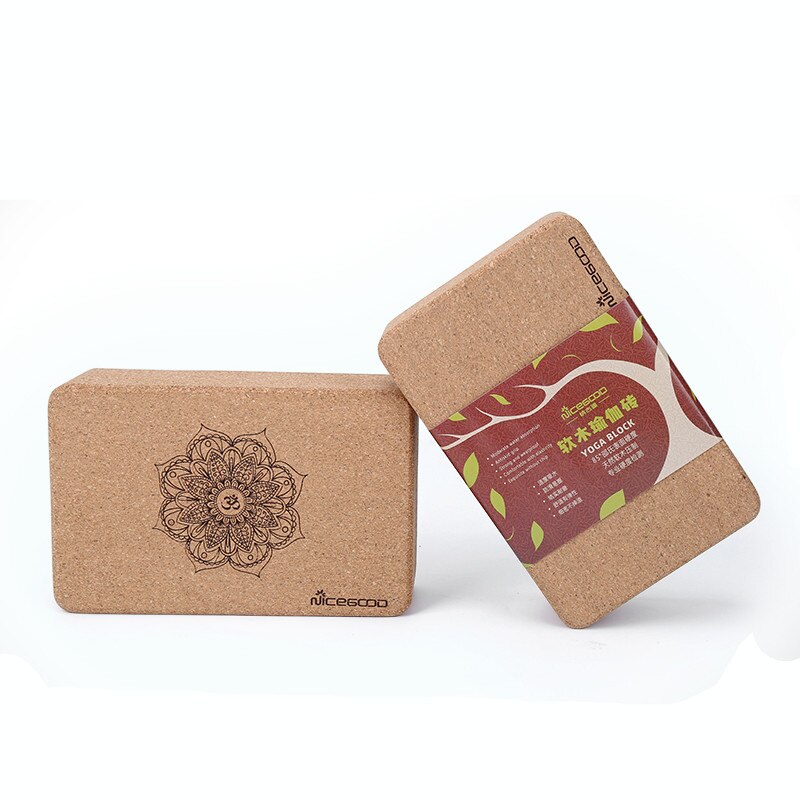 Cork Yoga Blocks Set of 2 - Non-Slip Support Bricks by HitMyNeed