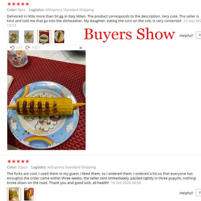 Corn Cob Holder Barbecue Set, 20 pcs by HitMyNeed