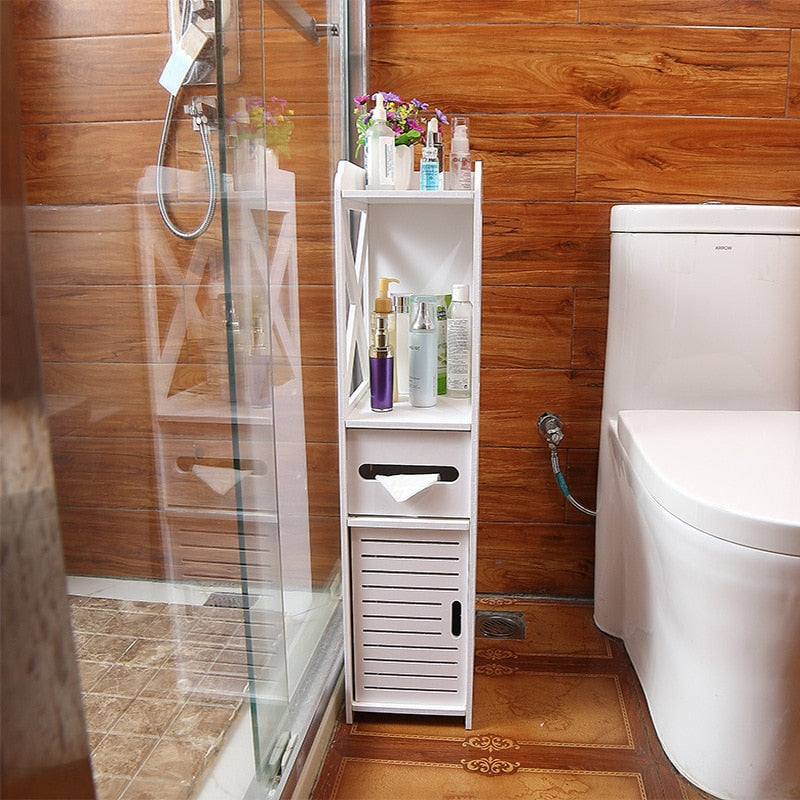 Corner Bathroom Cabinet Storage Organizer by HitMyNeed