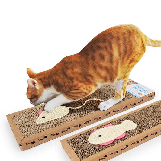 Corrugated Cardboard Cat Scratching Board with Catnip by HitMyNeed