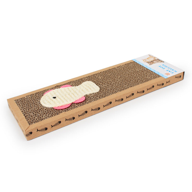 Corrugated Cardboard Cat Scratching Board with Catnip by HitMyNeed
