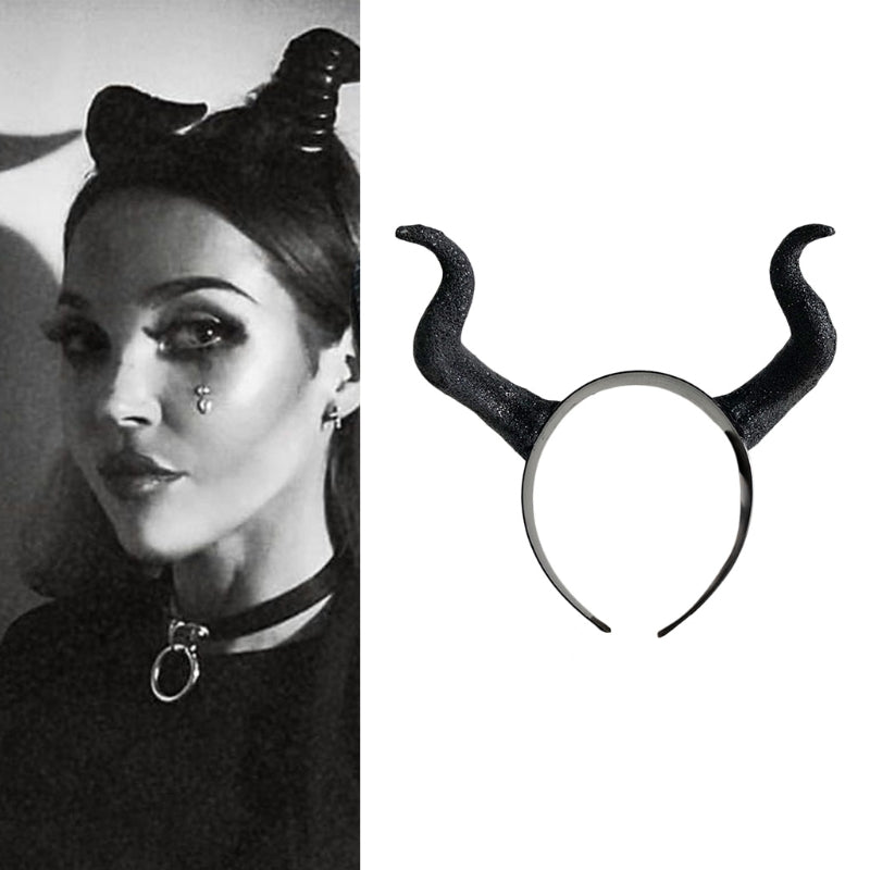 Cosplay Black Demon Horns Headband by HitMyNeed