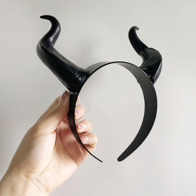 Cosplay Black Demon Horns Headband by HitMyNeed