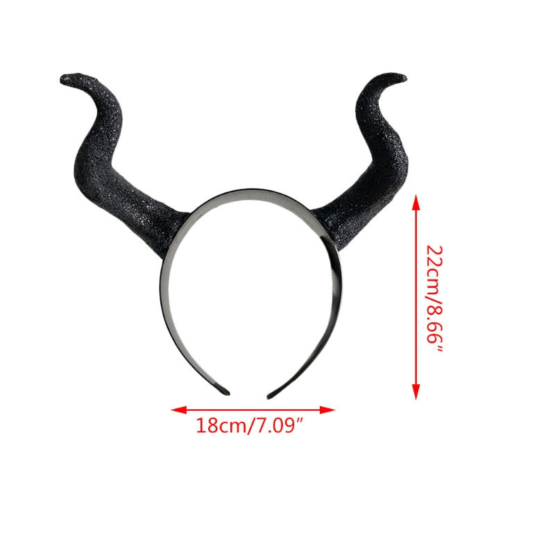 Cosplay Black Demon Horns Headband by HitMyNeed