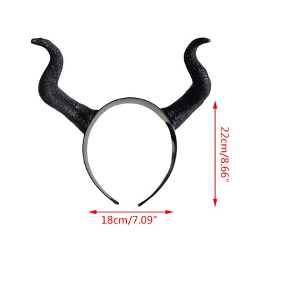 Cosplay Black Demon Horns Headband by HitMyNeed