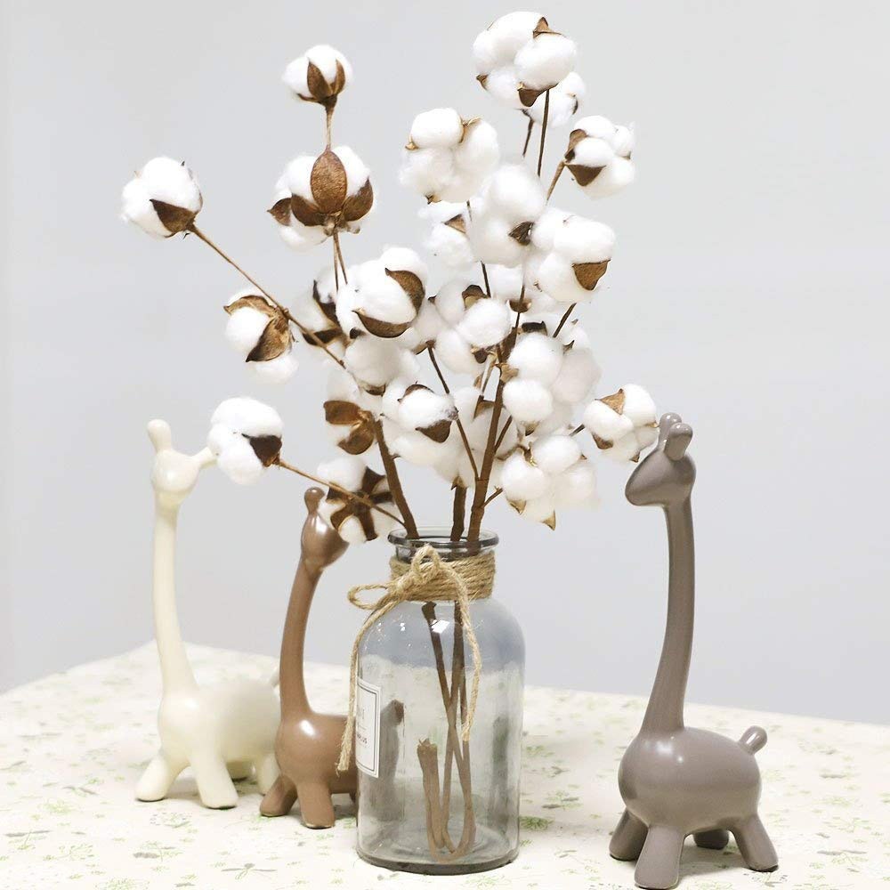 Cotton Artificial Flower Stem Home & Event Decor by HitMyNeed