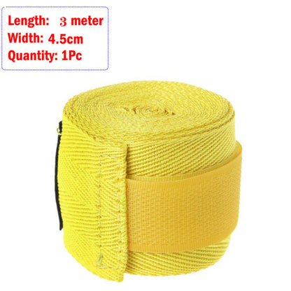 Cotton Boxing Hand Wraps 3m with Thumb Loop yellow-1pc by HitMyNeed