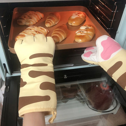Cotton Cat Paw Oven Mitt for Baking by HitMyNeed
