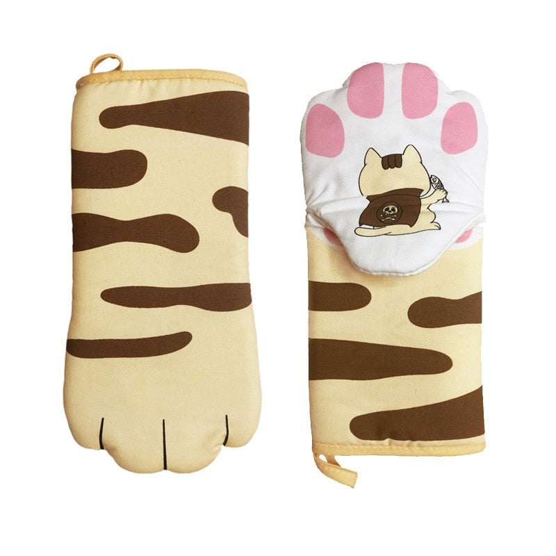 Cotton Cat Paw Oven Mitt for Baking by HitMyNeed