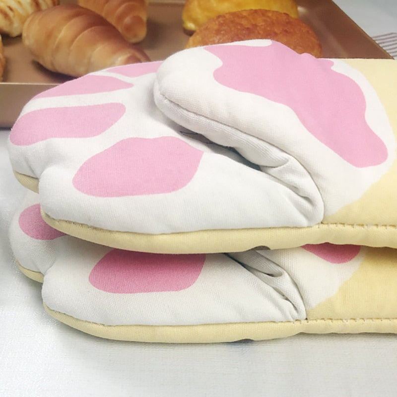 Cotton Cat Paw Oven Mitt for Baking by HitMyNeed