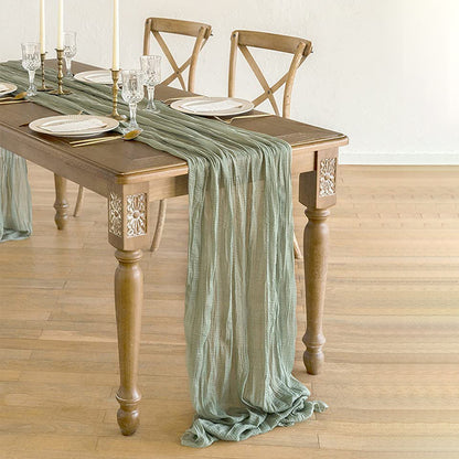 Cotton Cheesecloth Gauze Table Runner by HitMyNeed