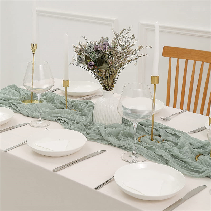 Cotton Cheesecloth Gauze Table Runner by HitMyNeed