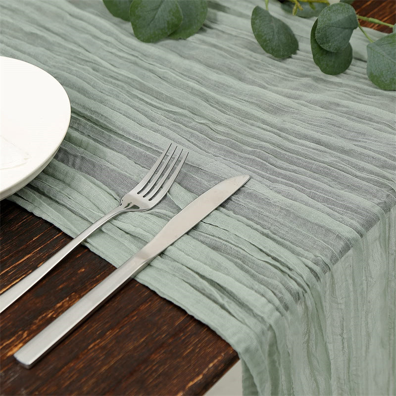 Cotton Cheesecloth Gauze Table Runner by HitMyNeed